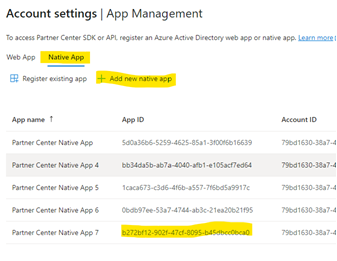 Partner Center App Management