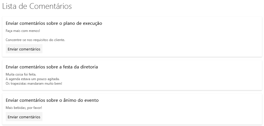 Lista do Microsoft Office SharePoint Online com personalização do modo de exibição multilinhas