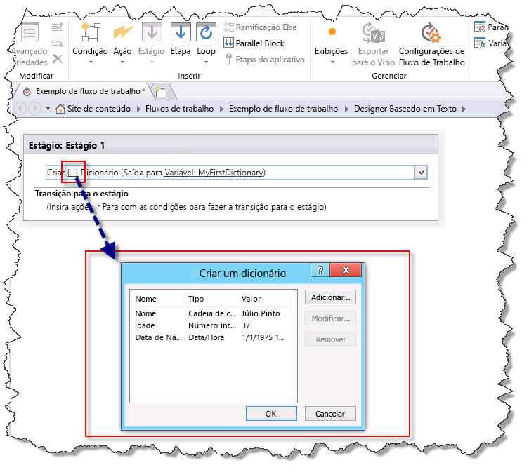 Build a Dictionary dialog box