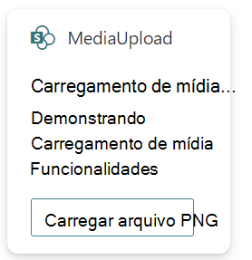 Aparência do cartão depois de introduzir as cadeias de caracteres e as alterações no modo de exibição de cartão