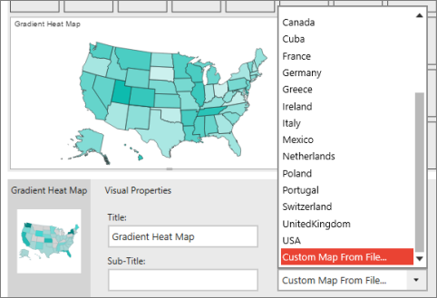 Captura de tela com a opção de selecionar um mapa personalizado realçada.