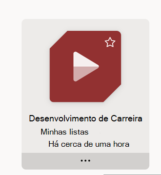 Selecione menu de estouro para uma lista de reprodução.