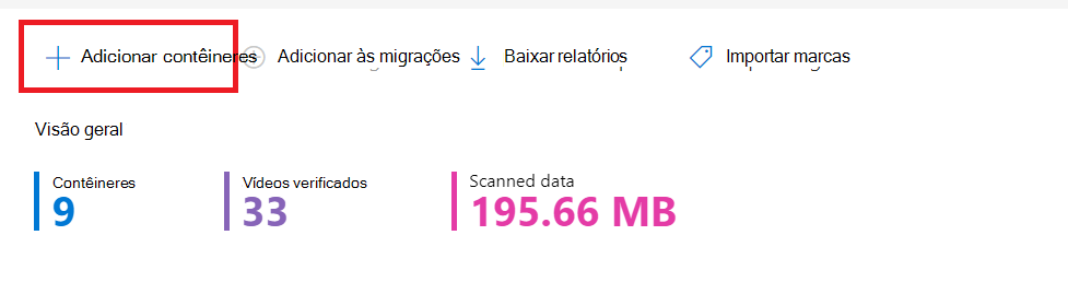 adicionar contêineres