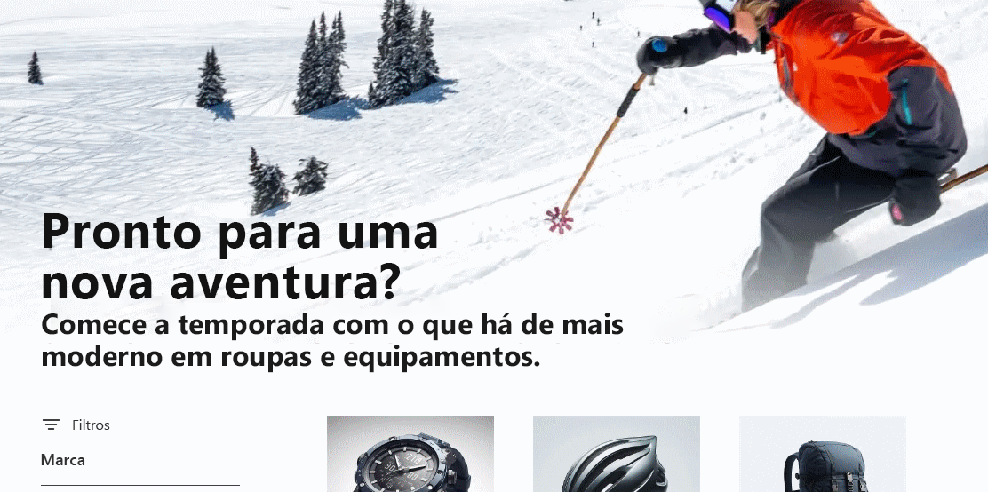 Uma captura de tela da home page do eShop.