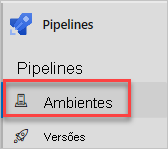 Screenshot of Azure Pipelines showing the Environments menu option.