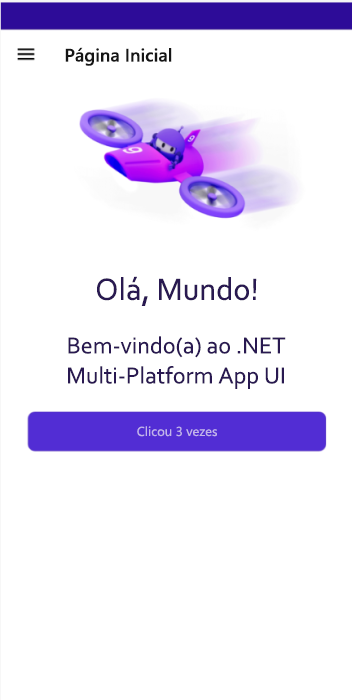 Captura de tela da versão Android do aplicativo Phoneword em execução no emulador selecionado.