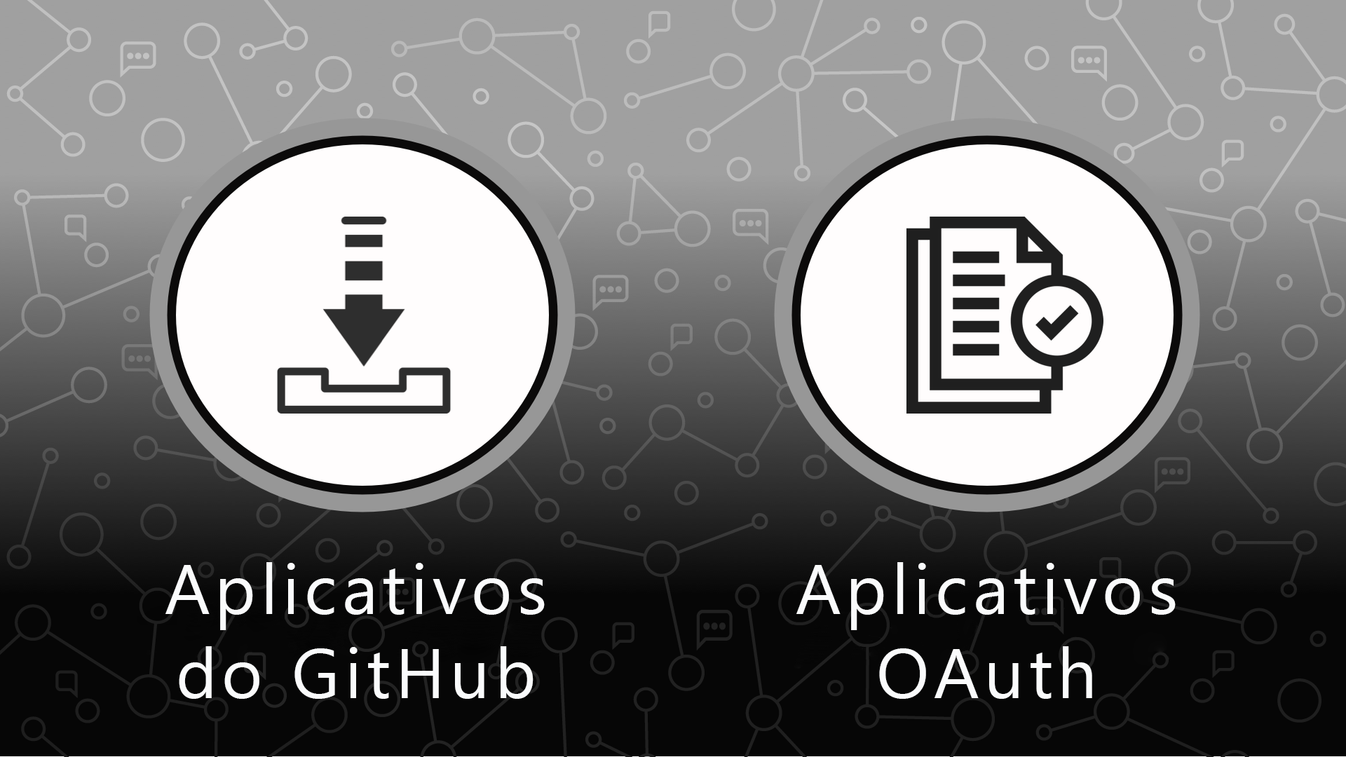 Imagem de um ícone de instalação e um ícone de aprovação para aplicativos GitHub e OAuth.