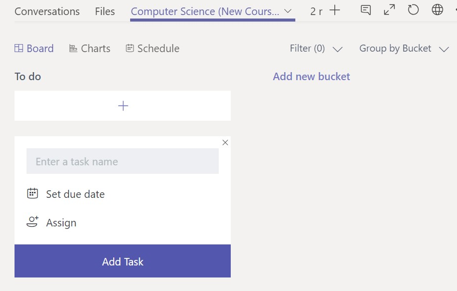 Captura de tela do aplicativo Planner.