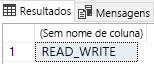 Captura de tela que mostra a resposta de leitura/gravação.