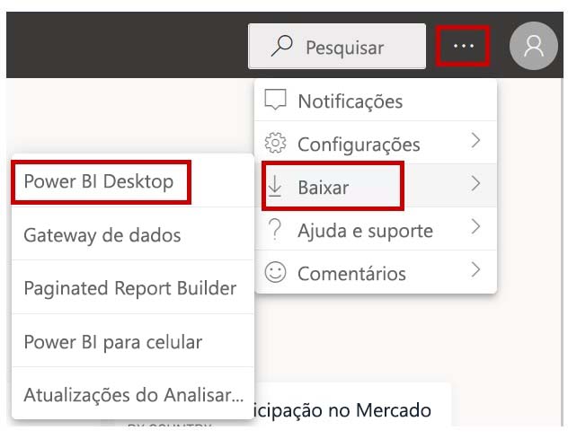 Instalar o Power BI Desktop do serviço do Power BI