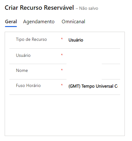 Captura de tela da página Novo recurso reservável.