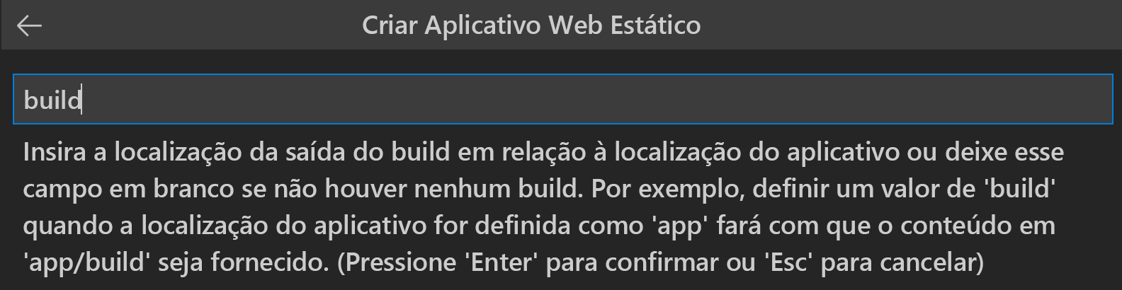 Captura de tela mostrando o caminho dos arquivos do aplicativo React.