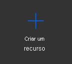 Captura de tela mostrando a opção Criar um recurso no portal do Azure.