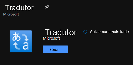 Captura de tela mostrando a caixa de diálogo Criar Tradução.