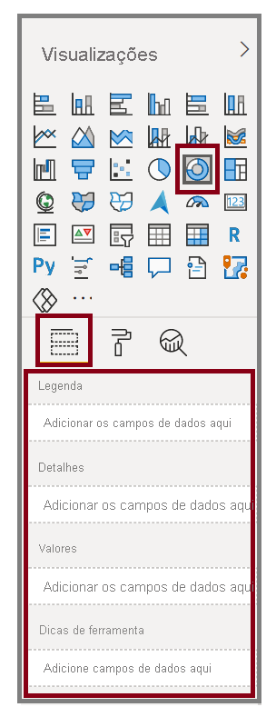 Captura de tela das opções de Visualizações.