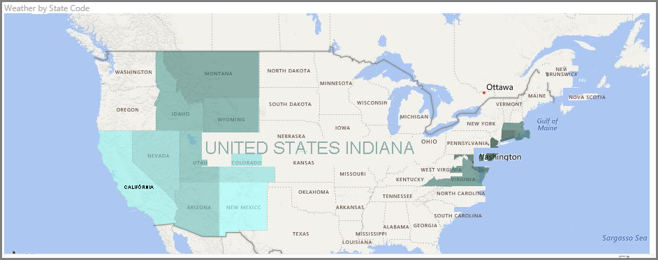 Imagem do mapa com preenchimentos de estado em diferentes tons.