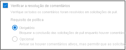 Verificar a resolução de comentários.