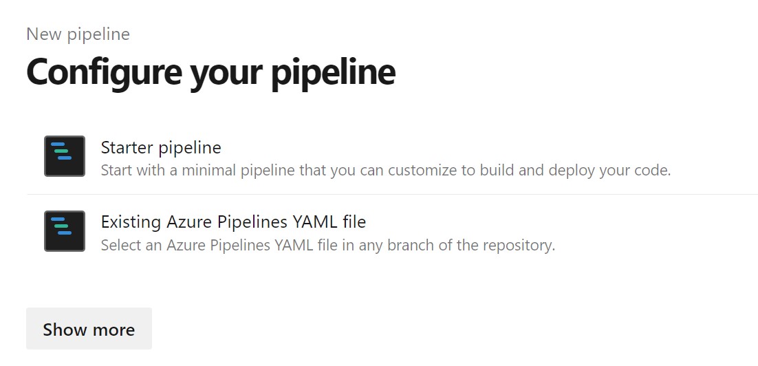 Captura de tela do modelo de pipeline inicial.