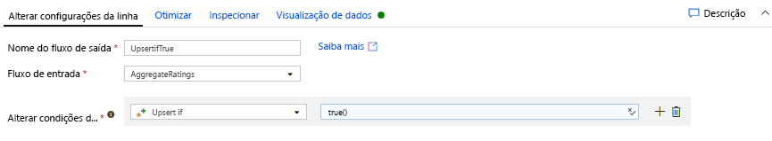 Como usar uma transformação de Alteração de Linha em um Fluxo de Dados de Mapeamento no Azure Data Factory