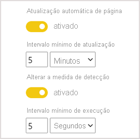 Captura de tela das configurações de capacidade do APR.