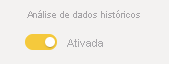 Screenshot of the Historic data analysis option enabled