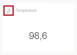 Screenshot of a dashboard streaming tile. There’s a lightning strike icon at the top left of the tile.