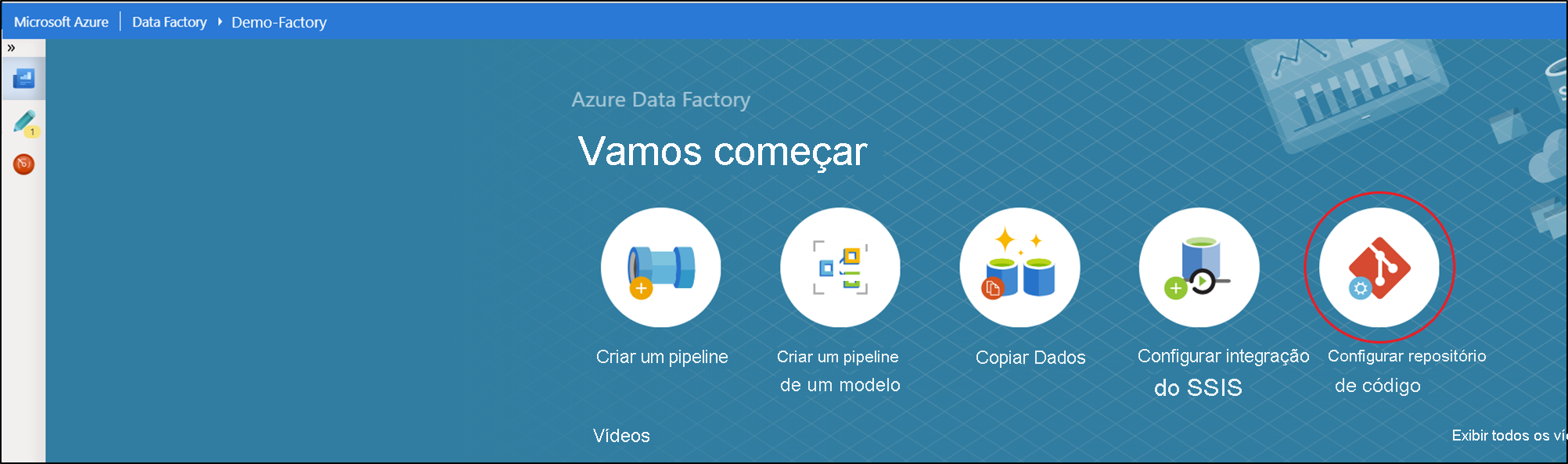 Configurar um repositório de código da home page