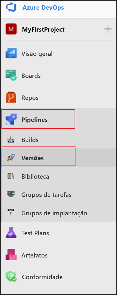 Selecionar Pipelines, Versões