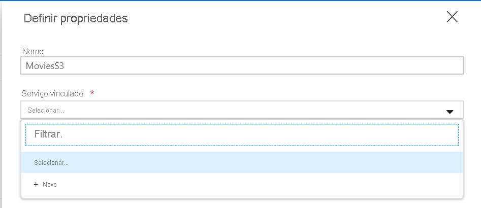 Setting the dataset properties