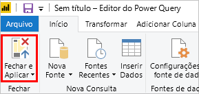 Fechar e aplicar no Power BI