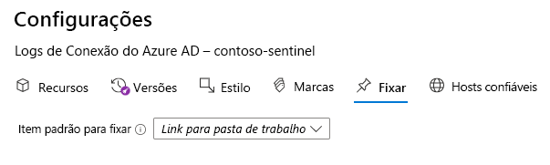 Captura de tela da página Configurações.