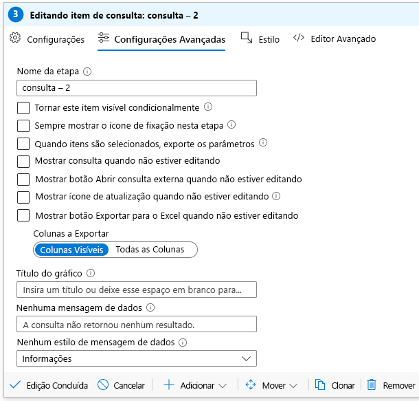 Screenshot of the Advanced settings tab, with the chart title.