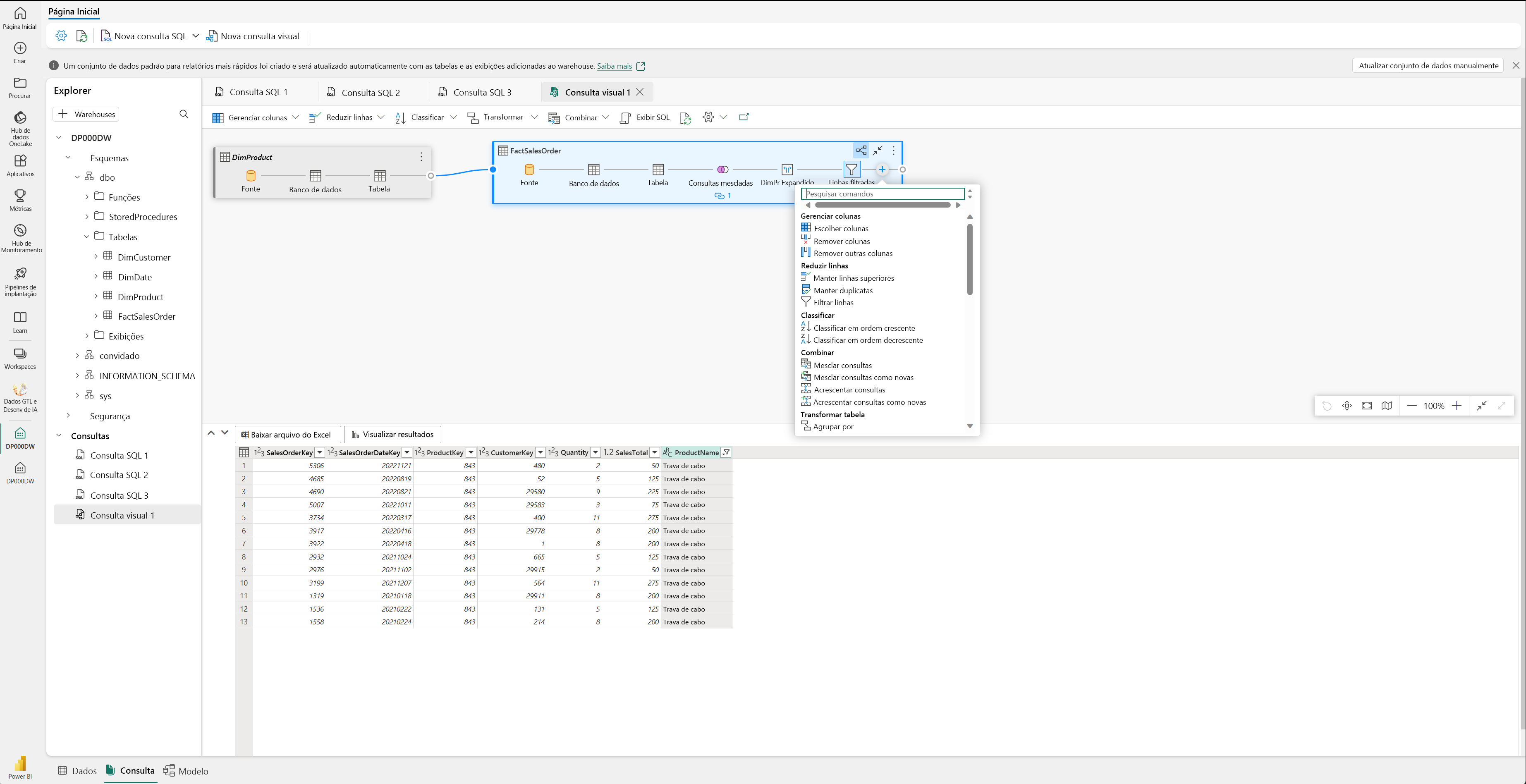 Screenshot of the Visual Query Editor.