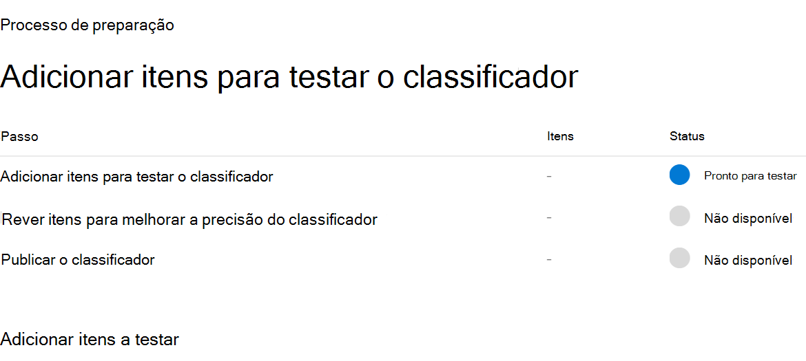 Captura de tela da página de detalhes do classificador selecionado.