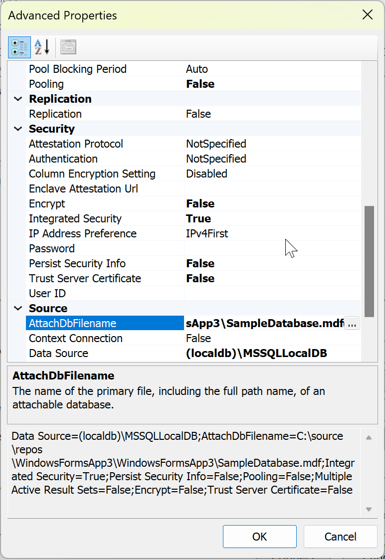 Captura de tela mostrando as Configurações avançadas.