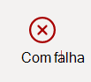 Captura de ecrã que mostra a status falhada de uma consulta.