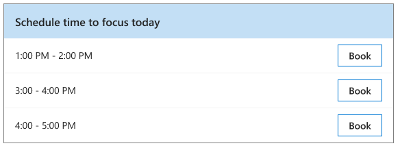 Tempo de foco de reserva no email do Briefing.