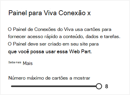 A tela exibindo a opção pela qual você pode definir a contagem dos cartões a serem exibidos.