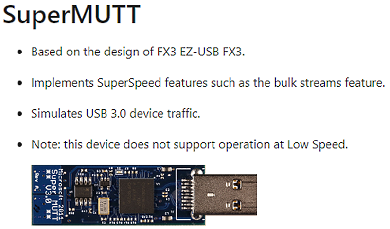 Imagem e descrição de um dispositivo SuperMUTT. 