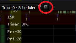 Captura de tela do MXA (Media eXperience Analyzer), botão de opção símbolos.