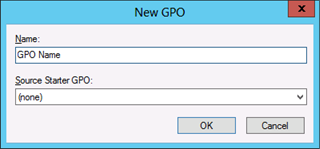 Captura de tela que mostra o local em que o GPO deve ser nomeado para que você possa configurar os GPOs para restringir a conta de administrador em sistemas ingressados no domínio.