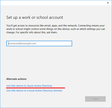 para aderir à conta escolar ou profissional para Microsoft Entra ID