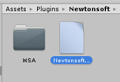 Selecione o plugin Newtonsoft