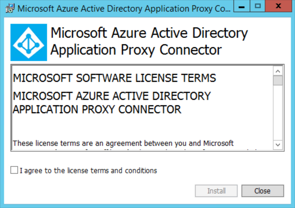 Aplicativo Azure Conector Proxy: termos de licenciamento