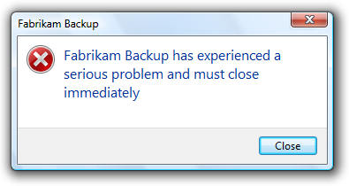 captura de tela da mensagem: o backup deve ser fechado ao mesmo tempo 