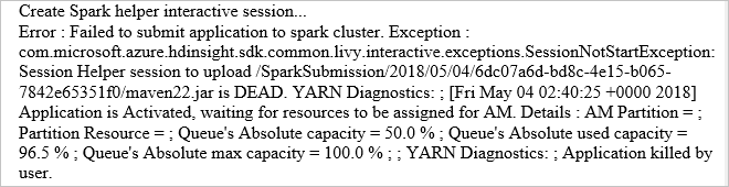 eclipse get error when cluster busy.