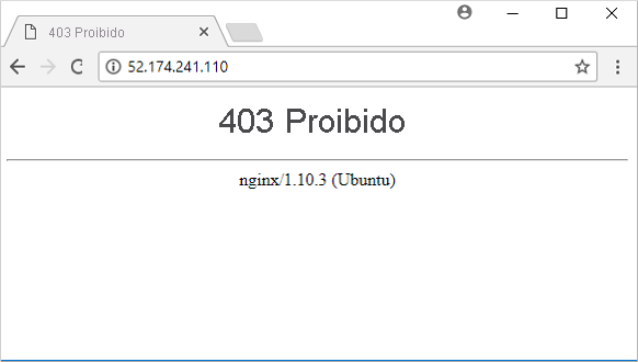 O site NGINX já não carrega a página predefinida