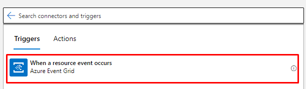 Captura de ecrã a mostrar a escolha do acionador para o Power Automate.