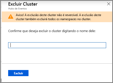 Excluir página do cluster