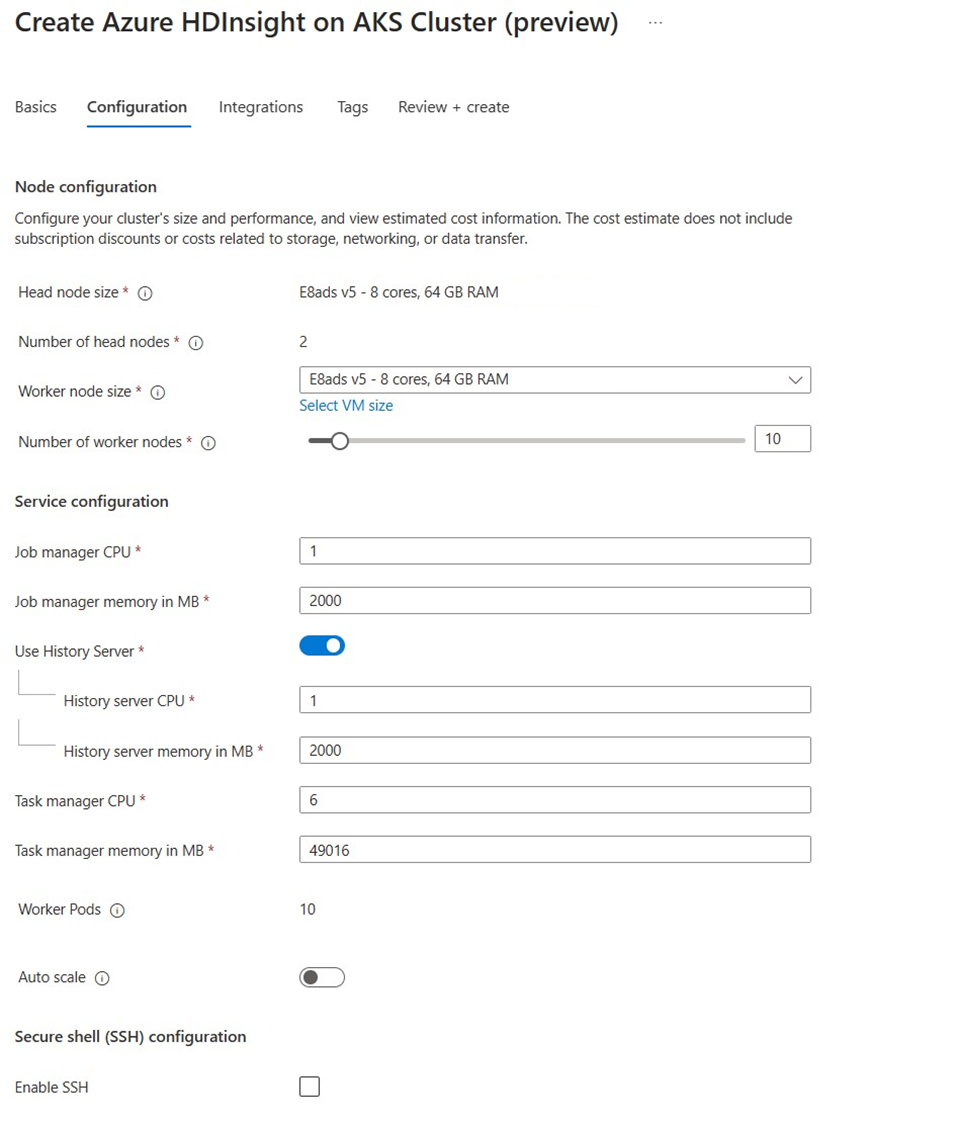 Captura de ecrã a mostrar o separador Configurações.